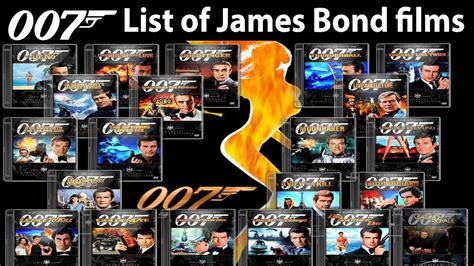 james bond movies in order list